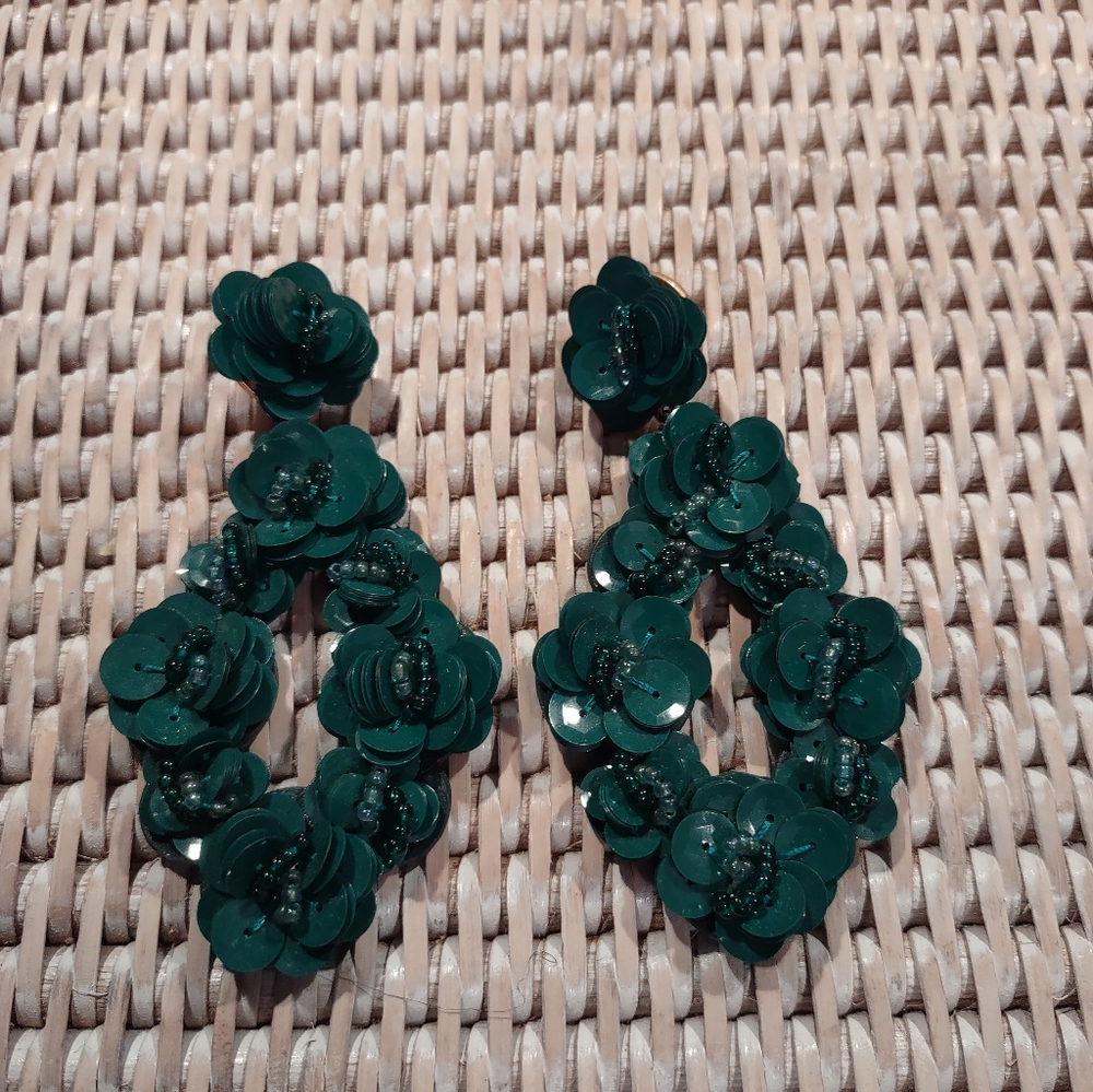 J. Crew Sequin Statement Earrings